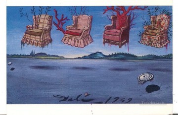 Abstracto famoso Painting - Cuatro sillones en el cielo Surrealismo